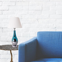 Load image into Gallery viewer, Lola Ombre Droplet Glass Best Table Lamp 28&quot; - Blue Chrome Ombre/Crème