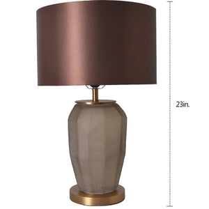 Lola Sculpted Glass Best Table Lamp 23" - Spiced Apricot/Chocolate Brown
