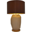 Load image into Gallery viewer, Lola Big Sculpted Glass Best Table Lamp 30&quot; - Spiced Apricot/Chocolate Brown