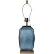 Load image into Gallery viewer, Platycodon Little Sculpted Glass Best Table Lamp 23&quot; - Ocean Blue/Light Blue