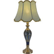 Load image into Gallery viewer, Piatunnia Art Deco Fluted Glass Best Table Lamp 28&quot; - Cobalt Blue/Light Green