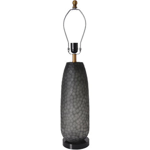 Flores Petals Textured Cylinder Glass Best Table Lamp 29" - Smoke Gray/Light Gray