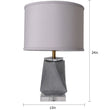 Load image into Gallery viewer, Kala Little Twist Frosted Glass Best Table Lamp 24&quot; - Smoke Gray