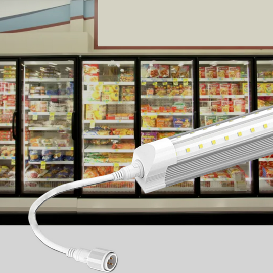 5ft T8 LED Freezer & Cooler Tube, 32W, 5000K, Clear, V Shape, Walk-in Display Tube Lights