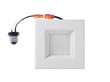 Load image into Gallery viewer, 4&quot; Square LED Downlight, 10W, 5CCT Changeable: 2700K/3000K/3500K/4000K/5000K, 120V AC, Baffle Aluminum Trim, Damp Rated