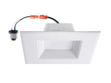 Load image into Gallery viewer, 6&quot; Square LED Downlight, 15W, 5CCT Changeable: 2700K/3000K/3500K/4000K/5000K, 120V AC, Baffle Aluminum Trim, Damp Location