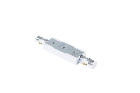 120-Volt H Track Lighting Single Circuit 3-Wire Track Connector in White Finish