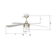 Load image into Gallery viewer, AMALFI 52 inch 4-Blade best Ceiling Fan with Pull Chain - Brushed Nickel/Silver