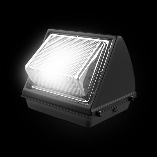 80W LED Wall Pack Light With Photocell Sensor; 10200 Lumens 5700K Bronze Finish; Forward Throw