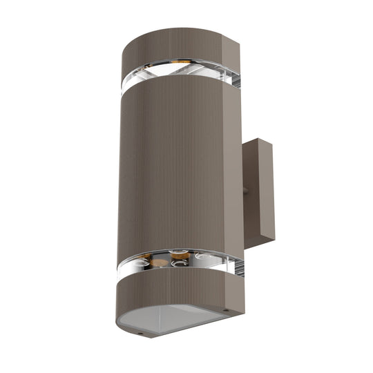 LED Up Down Light Outdoor, Half Cylinder Wall Light, 2X5W, AC100- 277V, Double Side, IP65 Rated