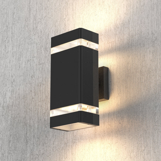 LED Square Up/Down Wall Light,  2x6W, AC100- 277V, Double Side, IP65 Rated
