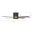 Load image into Gallery viewer, Arlington 52 Inch 4 - Blade Flush Mount Best Smart Ceiling Fan With Led Light Kit &amp; Wall Switch - Gold/Black - LEDMyPlace