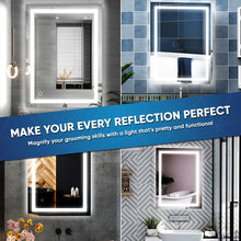 Load image into Gallery viewer, Backlit/Frontlit, Vanity Mirror with Lights, Touch Switch, Anti - Fog, Adjustable 3 - Color Temperature &amp; Remembrance, CRI 90+, LED Mirror for Bathroom, Accord Style - LEDMyPlace