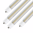 Load image into Gallery viewer, T8 8ft LED Tube/Bulb - 48w/40w/36w/32w Wattage Adjustable, 130lm/w, 3000k/4000k/5000k/6500k CCT Changeable, Clear, FA8 Single Pin, Double End Power - Ballast Bypass.