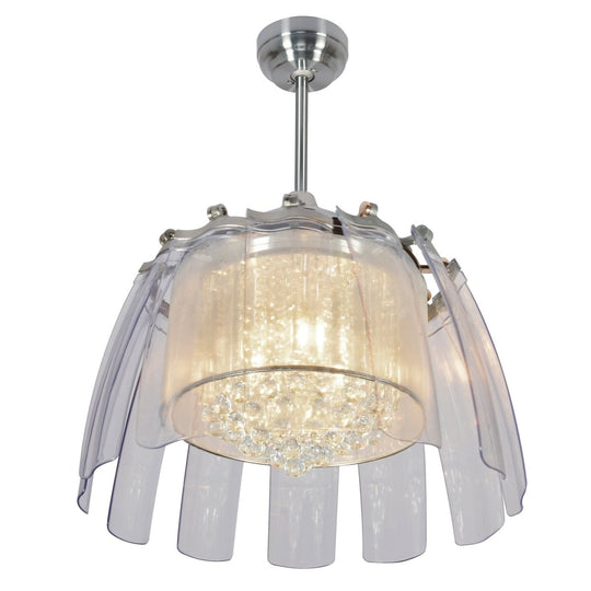 Blossom 50" 11 - Blade Best Smart Crystal Chandelier Ceiling Fan with LED Light & Remote - LEDMyPlace