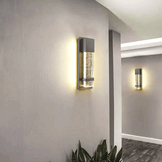 Bubble Glass LED Indoor Outdoor Wall Sconce Light, 12W, Dimmable, 4000K, 600lm, ETL Listed(Wet Location), For Front Door, Doorway, Foyer, Corridor, Balcony, Patio and Porch - LEDMyPlace