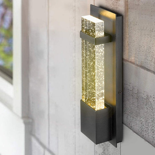 Bubble Glass LED Indoor Outdoor Wall Sconce Light, 12W, Dimmable, 4000K, 600lm, ETL Listed(Wet Location), For Front Door, Doorway, Foyer, Corridor, Balcony, Patio and Porch - LEDMyPlace