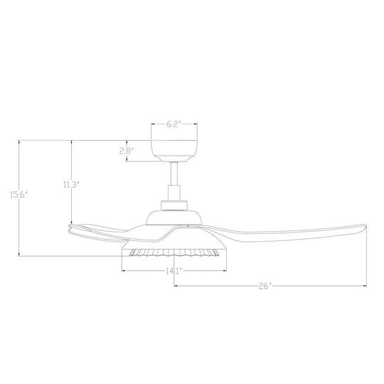 Daisy 52'' Best Smart Ceiling Fan with Remote, Light Kit Included, Works with Google Assistant and Amazon Alexa,Siri Shortcut - LEDMyPlace
