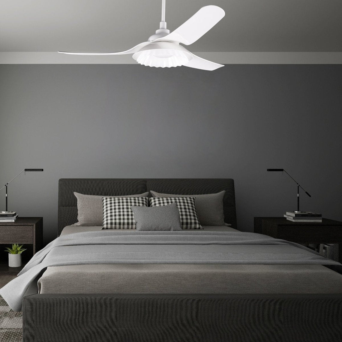 Daisy 52'' Best Smart Ceiling Fan with Remote, Light Kit Included, Works with Google Assistant and Amazon Alexa,Siri Shortcut - LEDMyPlace