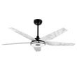 Load image into Gallery viewer, Explorer 52 in. (5 - Blade) Best Smart Ceiling Fan w/ Light &amp; Remote, Black/Marble Pattern Finish, Works w/ Alexa/Google Home/Siri - LEDMyPlace