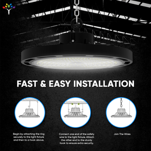 Gen13 UFO LED High Bay Light, 200W, 4000K, 28,600LM, AC120 - 277V, IP65 Waterproof, UL, DLC Listed, 0 - 10V Dimmable, Plug & Play Lighting for Warehouse Workshop Factory Barn Garage Area Lighting Fixture - LEDMyPlace