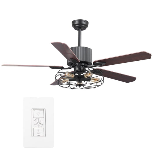 Heritage 52 - inch Indoor Best Smart Ceiling Fan with Light Kit & Wall Control, Works with Alexa/Google Home/Siri - LEDMyPlace