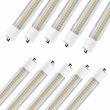 Load image into Gallery viewer, T8 8ft LED Tube/Bulb - 48w/40w/36w/32w Wattage Adjustable, 130lm/w, 3000k/4000k/5000k/6500k CCT Changeable, Clear, FA8 Single Pin, Double End Power - Ballast Bypass.