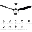 Load image into Gallery viewer, Icebreaker 52 in.(3 - Blade) Best Smart Ceiling Fan w/ Dimmable LED Light and Remote, Indoor/Outdoor, White Finish Works w/ Alexa/Google Home/Siri - LEDMyPlace