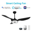 Load image into Gallery viewer, Icebreaker 52 in.(3 - Blade) Best Smart Ceiling Fan w/ Dimmable LED Light and Remote, Indoor/Outdoor, White Finish Works w/ Alexa/Google Home/Siri - LEDMyPlace