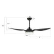 Load image into Gallery viewer, Icebreaker 52 in.(3 - Blade) Best Smart Ceiling Fan w/ Dimmable LED Light and Remote, Indoor/Outdoor, White Finish Works w/ Alexa/Google Home/Siri - LEDMyPlace