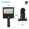 Load image into Gallery viewer, 150w-led-pole-light-5700k-universal-mount-bronze-ac100-277v