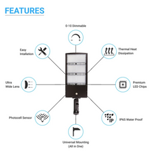 Load image into Gallery viewer, 450W Outdoor LED Parking Lot Lighting With Photocell, 5700K, AC100-277V, Universal Mount Bronze, With 20KV Surge Protector