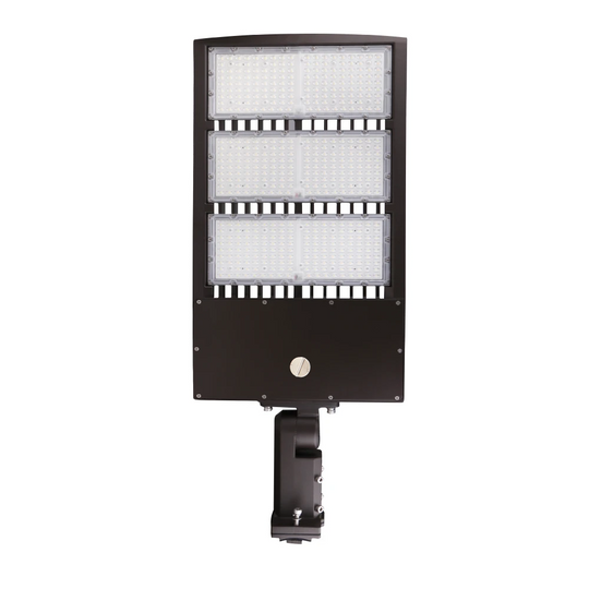 450W Outdoor LED Parking Lot Lighting With Photocell, 5700K, AC100-277V, Universal Mount Bronze, With 20KV Surge Protector