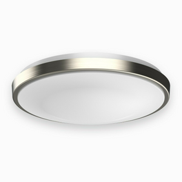 11 inch - Round - Flush Mount Lights, Single Ring-Brushed Nickel Finish, 1050 Lumens, 15W, 3-Color Switchable (3000K/4000K/5000K)