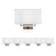 Load image into Gallery viewer, 2 light wall sconce, White shade, Dimension: W14&quot;xD4&quot;xH10.5&quot;, Brushed Nickel with switch, 2 USB, 2 switches, and 1 outlet