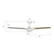 Load image into Gallery viewer, Innovator 52&quot; Modern Wood Pattern Best Smart Ceiling Fan in White w/ LED Light &amp; Remote (3 - Blade) Works w/ Alexa/Google Home/Siri - LEDMyPlace
