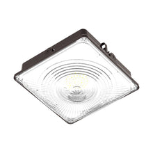 Load image into Gallery viewer, LED Canopy Light 35W 5700K Daylight 4550LM IP65 Waterproof 0 - 10V Dim 120 - 277VAC Surface or Pendant Mount, for Gas Stations Outdoor Area Light, Bronze - LEDMyPlace