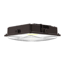Load image into Gallery viewer, LED Canopy Light 35W 5700K Daylight 4550LM IP65 Waterproof 0 - 10V Dim 120 - 277VAC Surface or Pendant Mount, for Gas Stations Outdoor Area Light, Bronze - LEDMyPlace