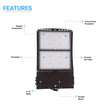 Load image into Gallery viewer, LED Flood Light, 300W/240W/200W Wattage Adjustable, 5700K, 136 LM/W, AC120 - 277V, Black, Dimmable, IP65, Floodlight for Outdoor Security, Backyard |Court|Stadium|Basket Ball Court|Alleys Lighting, Gen14B - LEDMyPlace