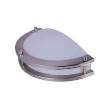 Load image into Gallery viewer, LED Half - Moon Wall Sconce Light 12W, 750 Lumens, Brushed Nickel Finish, White Acrylic Shade, ETL Listed, Hallway Light Fixtures - LEDMyPlace