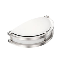 Load image into Gallery viewer, LED Half - Moon Wall Sconce Light 12W, 750 Lumens, Brushed Nickel Finish, White Acrylic Shade, ETL Listed, Hallway Light Fixtures - LEDMyPlace