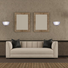 Load image into Gallery viewer, LED Half - Moon Wall Sconce Light 12W, 750 Lumens, Brushed Nickel Finish, White Acrylic Shade, ETL Listed, Hallway Light Fixtures - LEDMyPlace