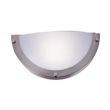 Load image into Gallery viewer, LED Half - Moon Wall Sconce Light 12W, 750 Lumens, Brushed Nickel Finish, White Acrylic Shade, ETL Listed, Hallway Light Fixtures - LEDMyPlace