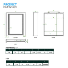 Load image into Gallery viewer, LED Lighted Bathroom Medicine Cabinet with Outlet, Double Sided Mirror, On/Off Switch, ETL, RoHS Listed, 90+ CRI, Surface Mount, Medicine Cabinet with LED Mirror, Benign Style - LEDMyPlace