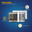 Load image into Gallery viewer, LED Lighted Bathroom Vanity Mirror with Magnifying Mirror, Anti - Fog, Touch Button, CRI 90+,Adjustable Color Temperature &amp; Remembrance Makeup Mirror, Auspice Style - LEDMyPlace