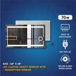 Load image into Gallery viewer, LED Lighted Bathroom Vanity Mirror with Magnifying Mirror, Anti - Fog, Touch Button, CRI 90+,Adjustable Color Temperature &amp; Remembrance Makeup Mirror, Auspice Style - LEDMyPlace