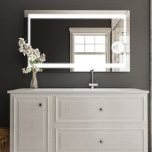 Load image into Gallery viewer, LED Lighted Bathroom Vanity Mirror with Magnifying Mirror, Anti - Fog, Touch Button, CRI 90+,Adjustable Color Temperature &amp; Remembrance Makeup Mirror, Auspice Style - LEDMyPlace
