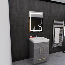Load image into Gallery viewer, LED Lighted Bathroom Vanity Mirror with Magnifying Mirror, Anti - Fog, Touch Button, CRI 90+,Adjustable Color Temperature &amp; Remembrance Makeup Mirror, Auspice Style - LEDMyPlace