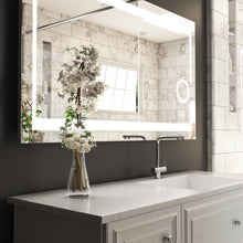 Load image into Gallery viewer, LED Lighted Bathroom Vanity Mirror with Magnifying Mirror, Anti - Fog, Touch Button, CRI 90+,Adjustable Color Temperature &amp; Remembrance Makeup Mirror, Auspice Style - LEDMyPlace