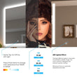 Load image into Gallery viewer, LED Lighted Bathroom Vanity Mirror with Magnifying Mirror, Anti - Fog, Touch Button, CRI 90+,Adjustable Color Temperature &amp; Remembrance Makeup Mirror, Auspice Style - LEDMyPlace
